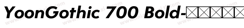 YoonGothic 700 Bold字体转换